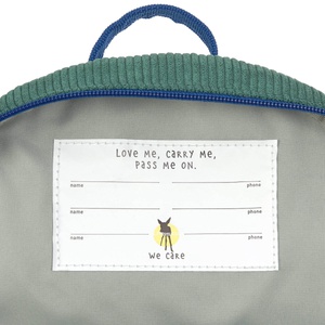 Sac à dos TINY CORD LITTLE GANG Laessig Fun ocean green