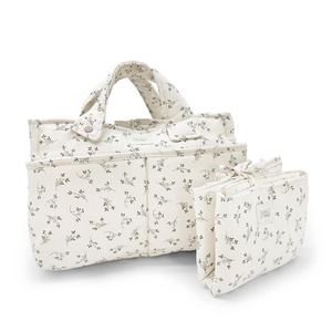 SAC À LANGER AUDREY Babyshower olive bloom canvas