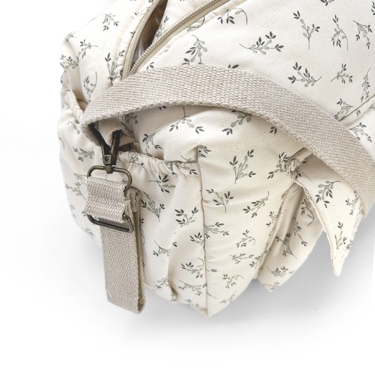 Sac à langer CAMILA Babyshower olive bloom canvas