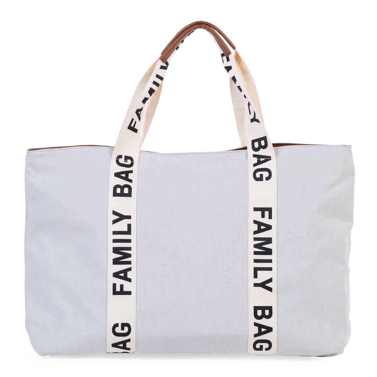 Sac à langer FAMILY BAG SIGNATURE CANVAS Childhome Ecru