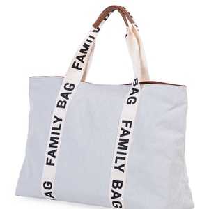 Sac à langer FAMILY BAG SIGNATURE CANVAS Childhome Ecru