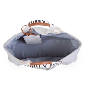 Sac à langer FAMILY BAG SIGNATURE CANVAS Childhome Ecru