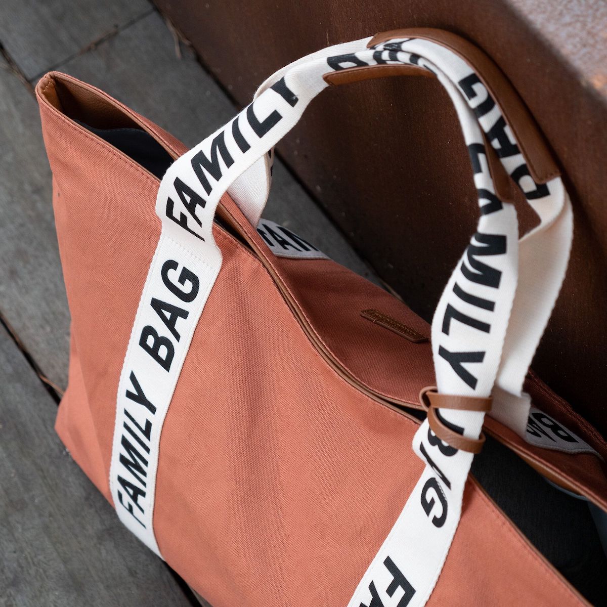 Sac à langer FAMILY BAG SIGNATURE CANVAS Signature Canvas Childhome Terracotta