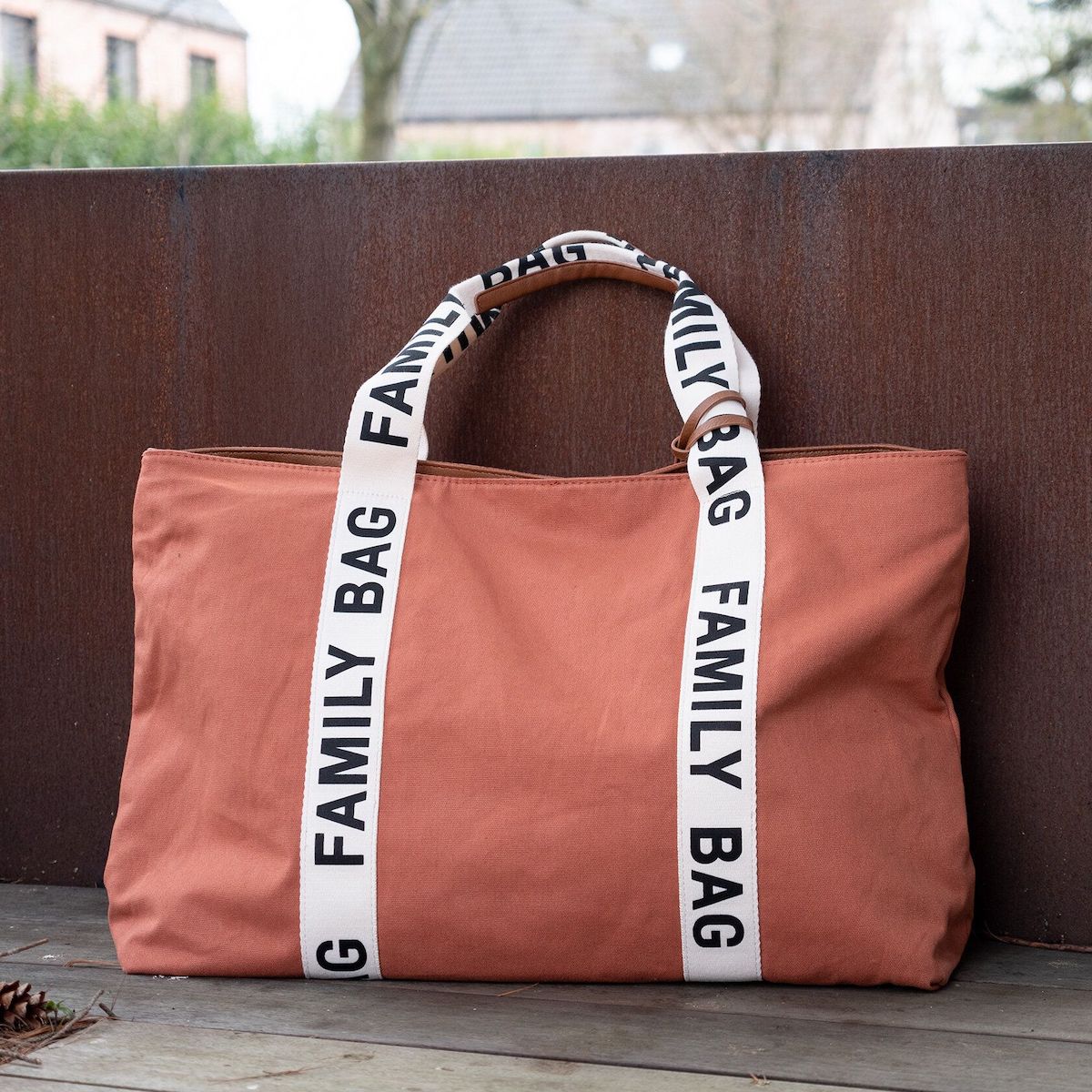 Sac à langer FAMILY BAG SIGNATURE CANVAS Signature Canvas Childhome Terracotta