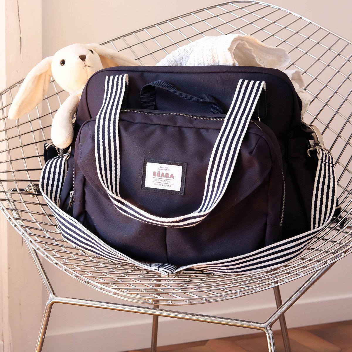 Sac à langer GENÈVE 2 Beaba bleu marine-stripes