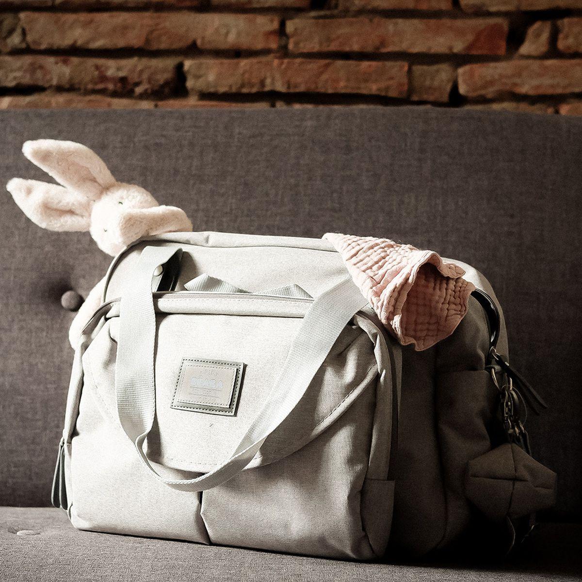 Sac à langer GENÈVE 2 Beaba gris chiné