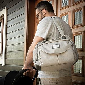 Sac à langer GENÈVE 2 Beaba gris chiné