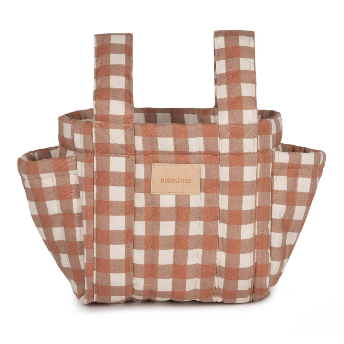 Sac à langer HYDE PARK Nobodinoz Terracotta Checks
