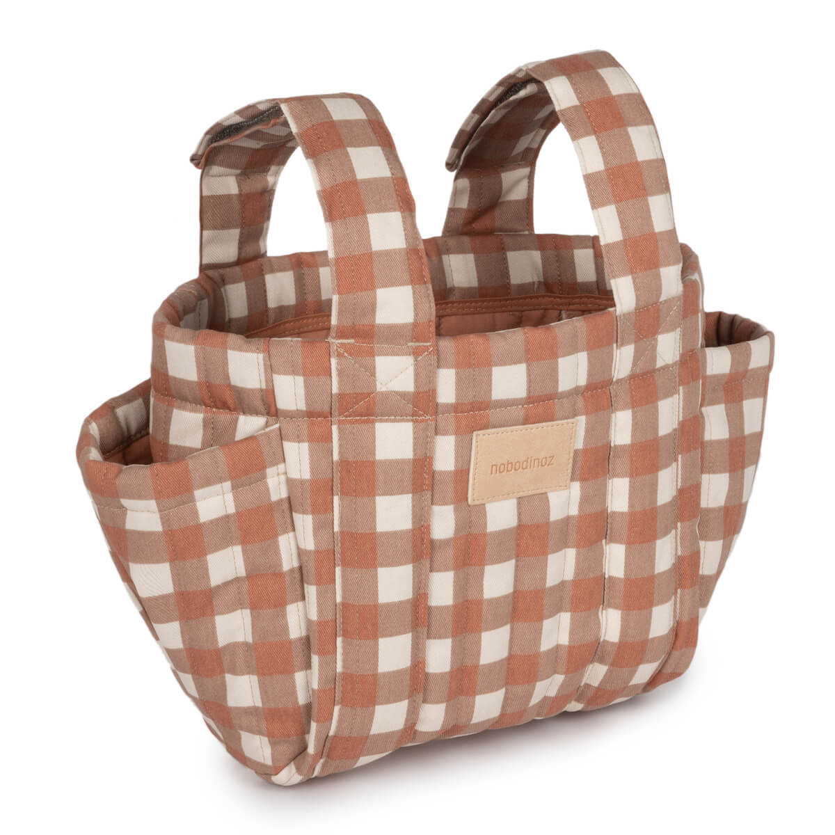 Sac à langer HYDE PARK Nobodinoz Terracotta Checks