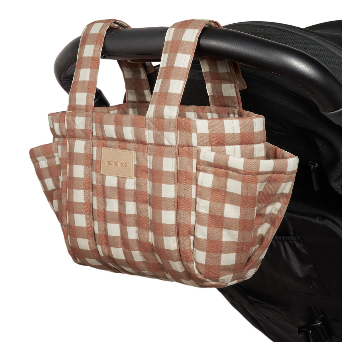 Sac à langer HYDE PARK Nobodinoz Terracotta Checks