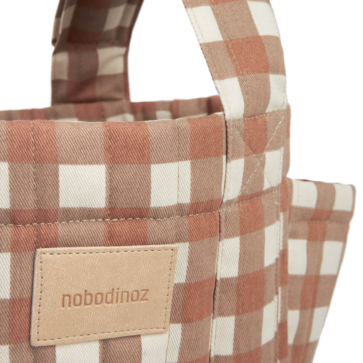 Sac à langer HYDE PARK Nobodinoz Terracotta Checks