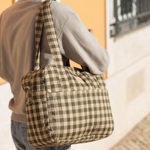 Sac à langer imperméable HYDE PARK Nobodinoz Green Checks