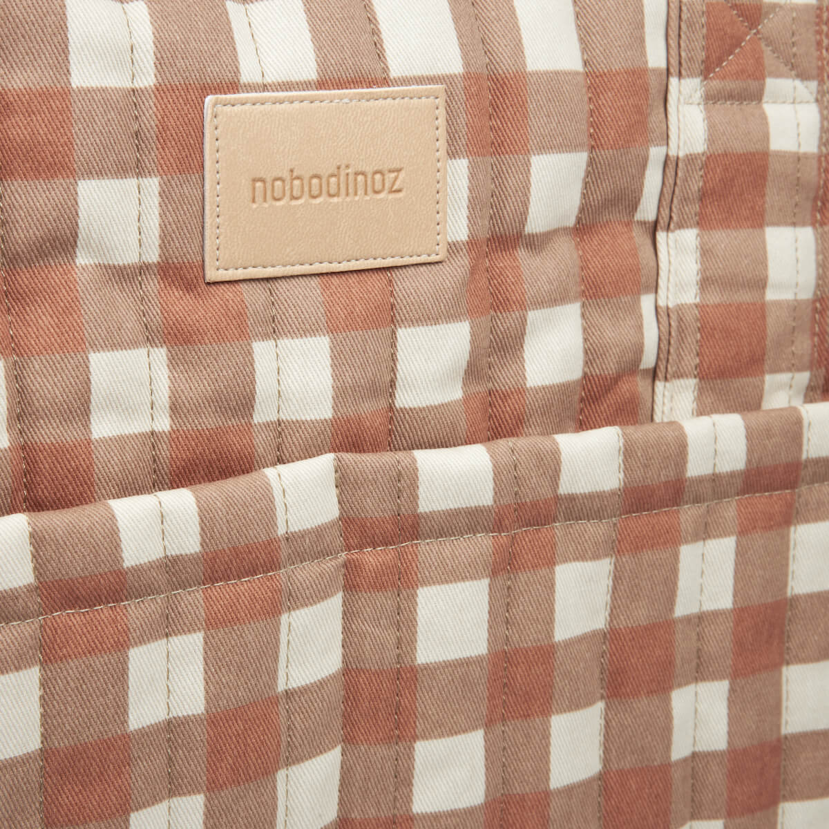 Sac à langer imperméable HYDE PARK Nobodinoz Terracotta Checks