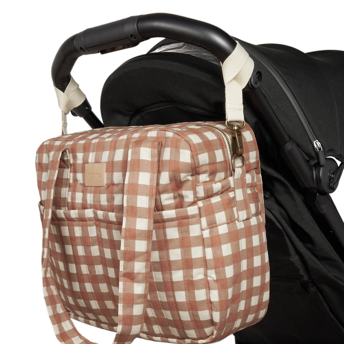 Sac à langer imperméable HYDE PARK Nobodinoz Terracotta Checks