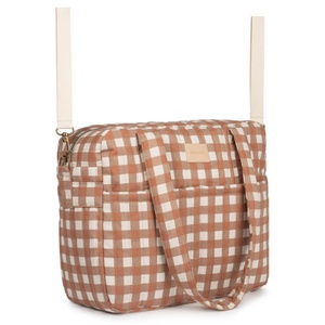 Sac à langer imperméable HYDE PARK Nobodinoz Terracotta Checks