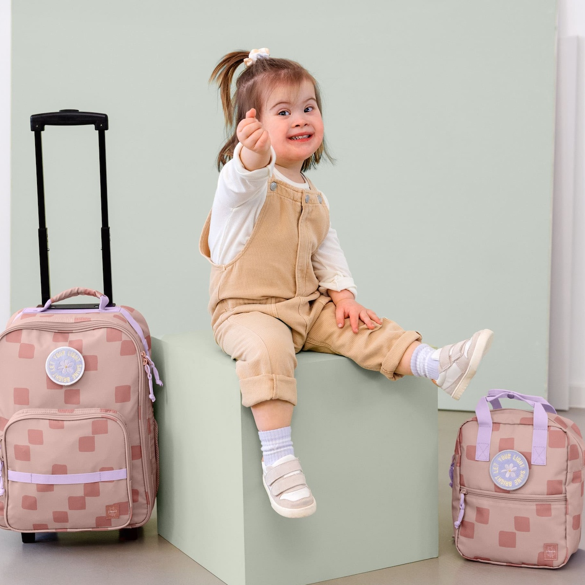 Sac à langer Mini Square PATTERN PARTY Laessig rose