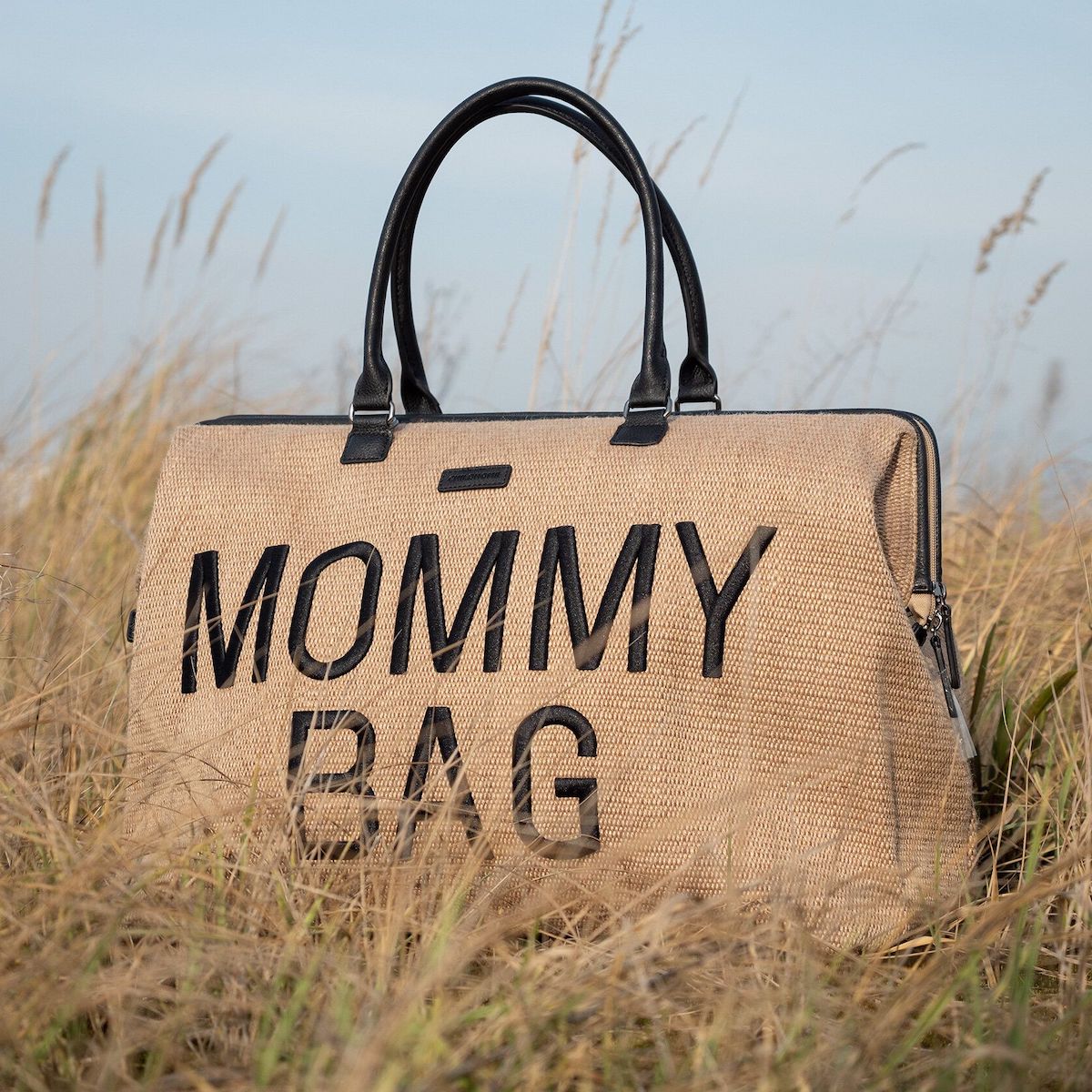 Sac à langer MOMMY BAG Childhome Raffia