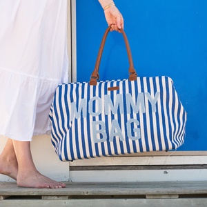 Sac à langer MOMMY BAG RAYURES Childhome Azul