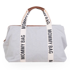 Sac à langer MOMMY BAG SIGNATURE CANVAS Childhome Blanco Roto