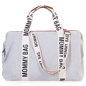 Sac à langer MOMMY BAG SIGNATURE CANVAS Childhome Blanco Roto