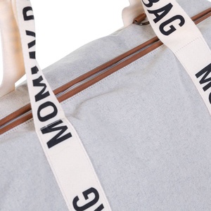 Sac à langer MOMMY BAG SIGNATURE CANVAS Childhome Blanco Roto