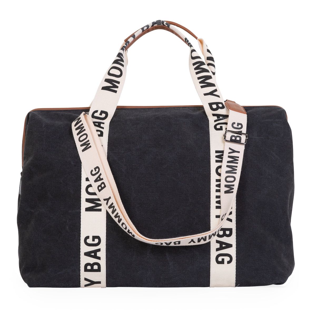 Sac à langer MOMMY BAG SIGNATURE CANVAS Childhome Negro