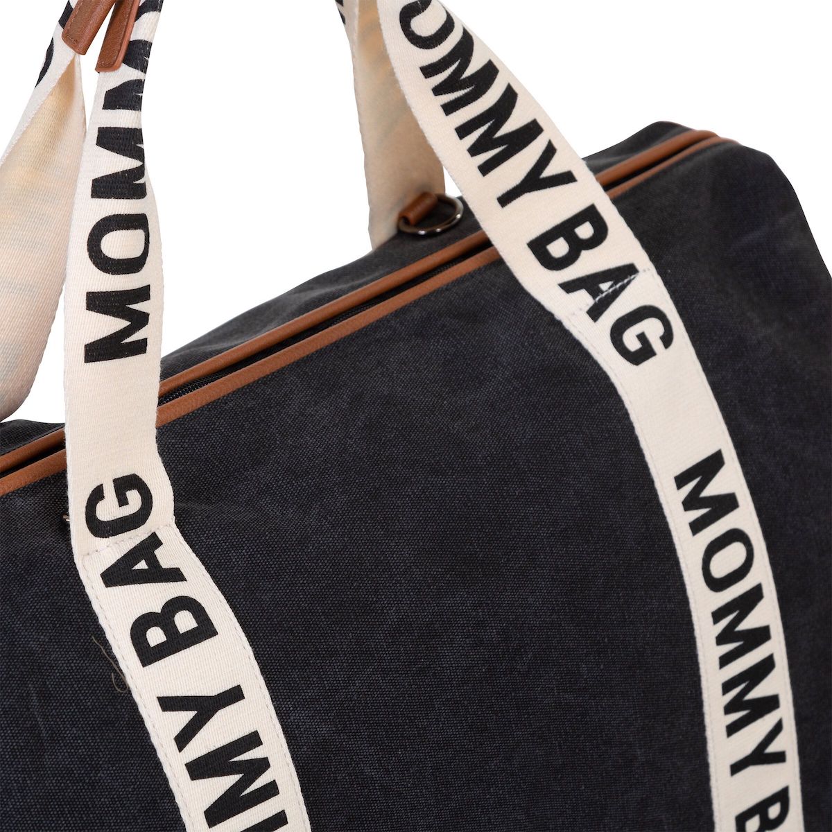 Sac à langer MOMMY BAG SIGNATURE CANVAS Childhome Negro