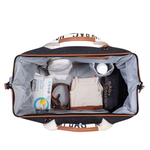 Sac à langer MOMMY BAG SIGNATURE CANVAS Childhome Negro