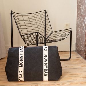 Sac à langer MOMMY BAG SIGNATURE CANVAS Childhome Negro