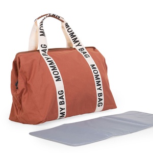 Sac à langer MOMMY BAG SIGNATURE CANVAS Childhome Terracotta