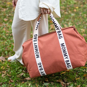 Sac à langer MOMMY BAG SIGNATURE CANVAS Childhome Terracotta
