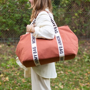 Sac à langer MOMMY BAG SIGNATURE CANVAS Childhome Terracotta