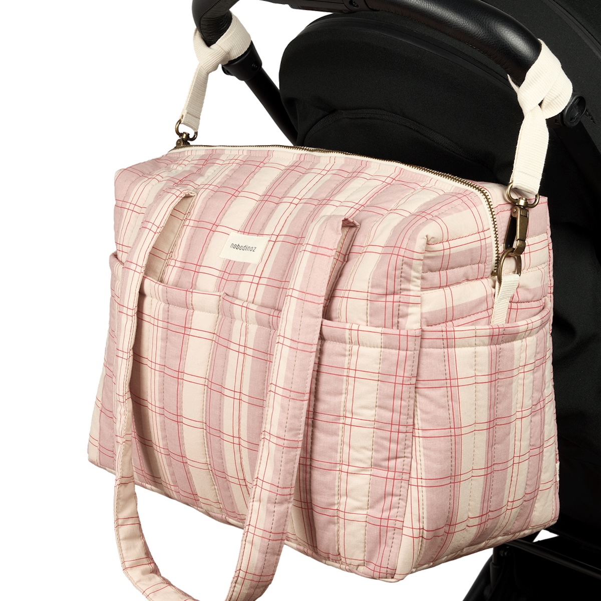 Sac à langer Stories Édition limitée Nobodinoz powder red checks