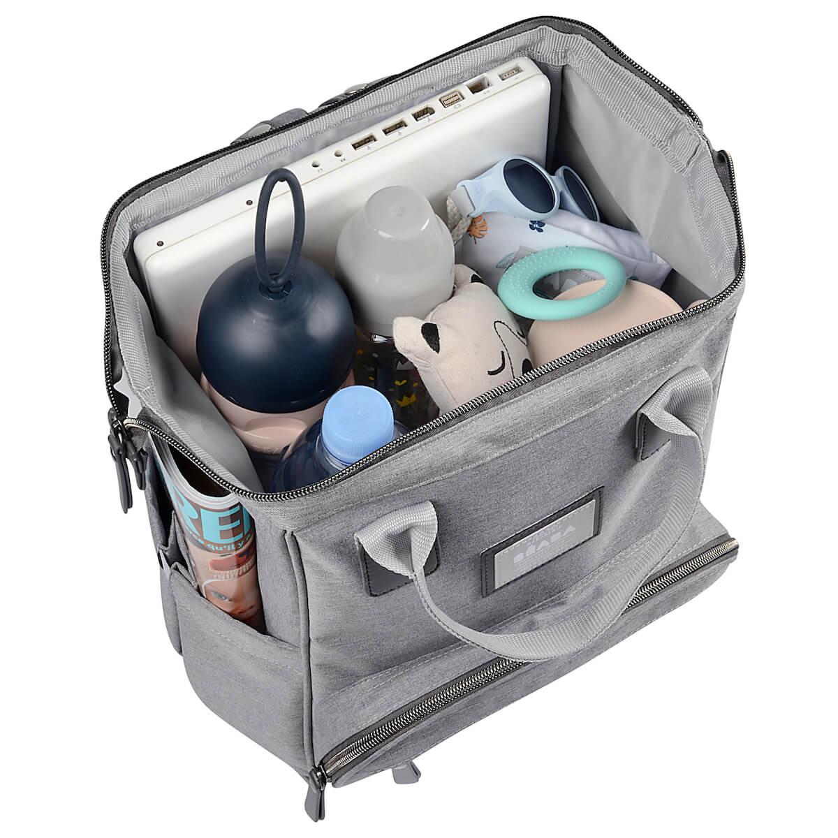 Sac à langer WELLINGTON Beaba gris chiné