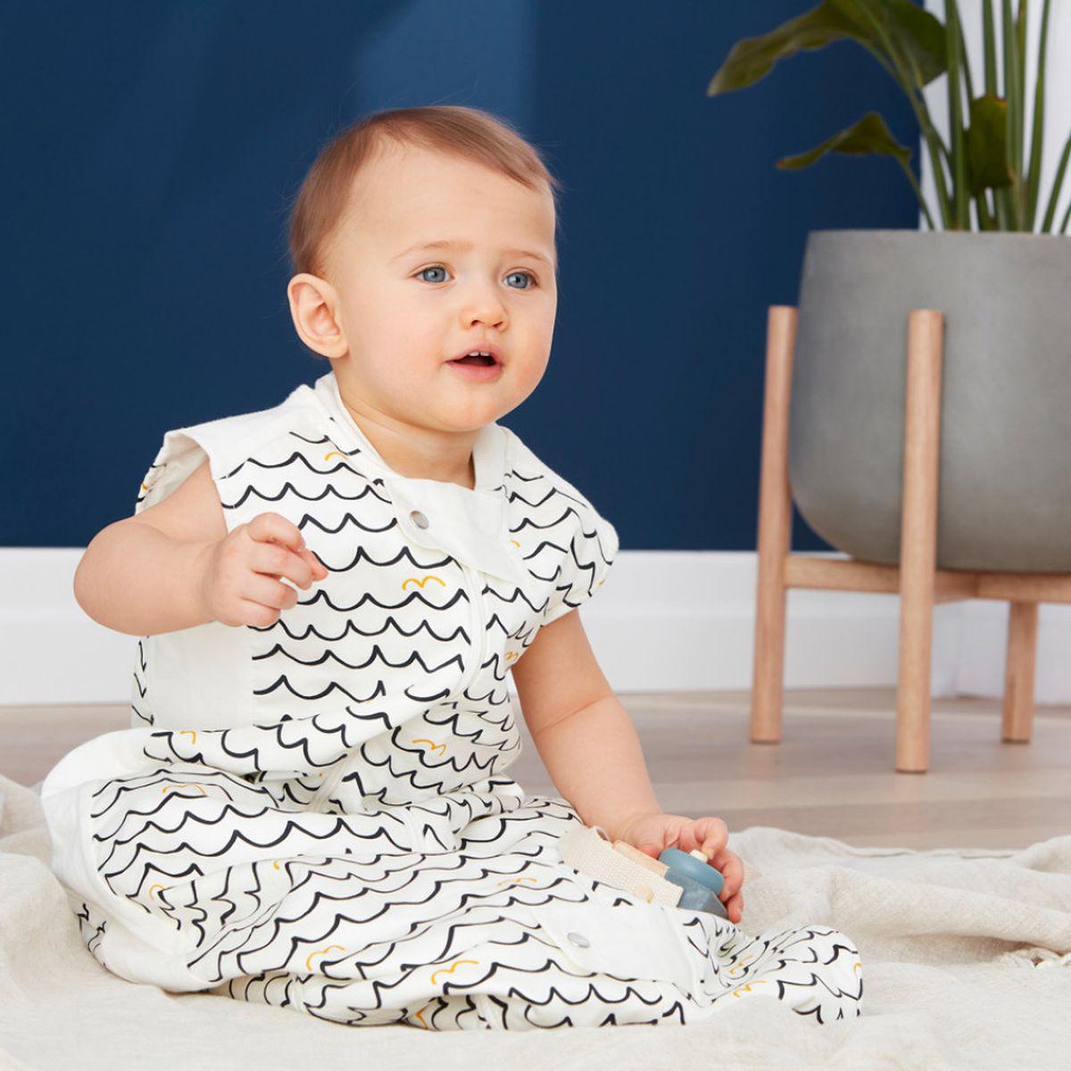 Sac de couchage emmaillotage 0-3M 0.2 TOG BAMBOO WAVES Ergo Pouch