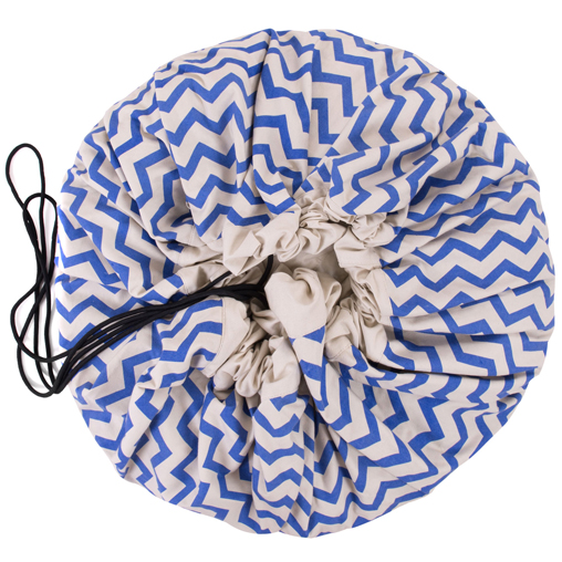 Sac de Rangement - Tapis by Play&go ZIGZAG Bleu