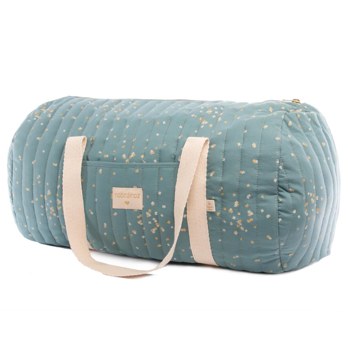 Sac weekend NEW YORK ELEMENTS Nobodinoz gold confetti-magic green