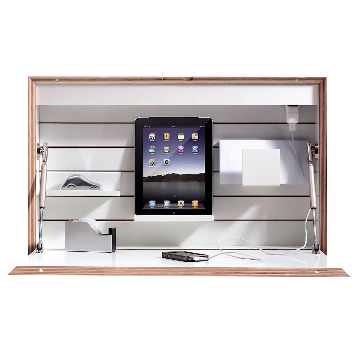 Secrétaire FLATBOX Mueller blanc-bouleau