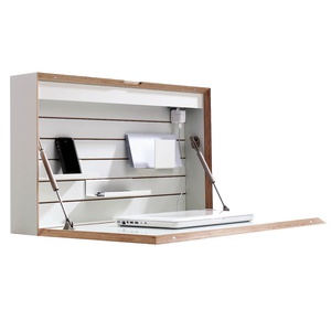 Secrétaire FLATBOX Müller Small Living blanc - bord en bouleau