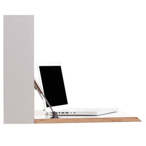 Secrétaire FLATBOX Müller Small Living blanc - bord en bouleau