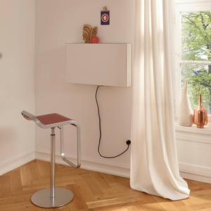 Secrétaire FLATBOX Müller Small Living blanc - bord en bouleau