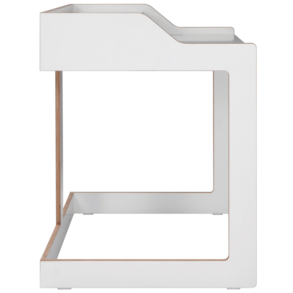 Secrétaire PLANE Müller Small Living blanc - bord en bouleau