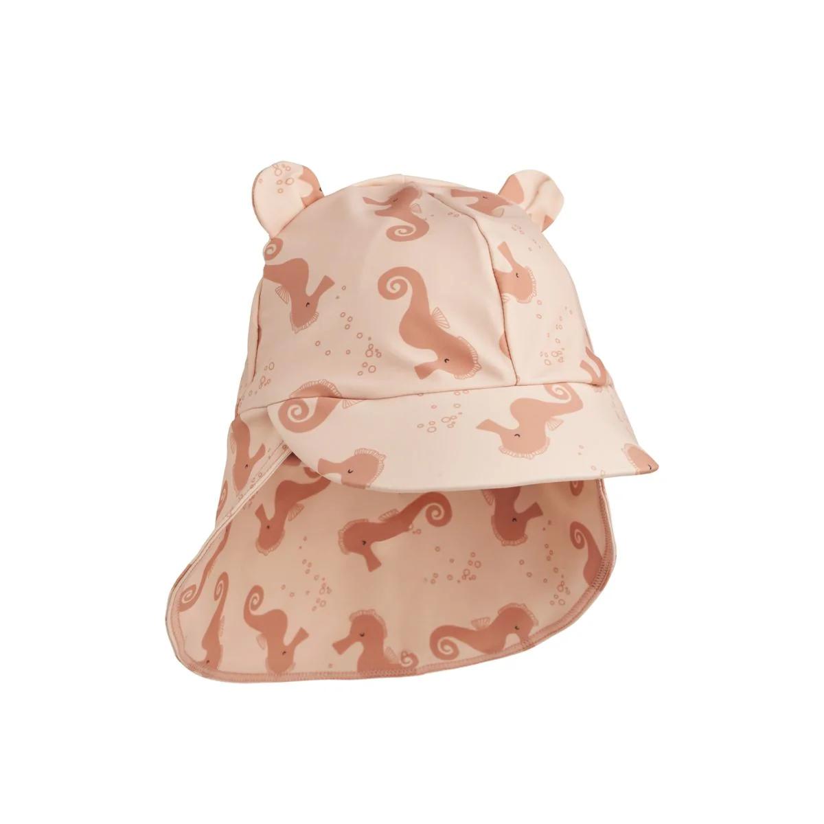 Senia Sun Hat With Ears 3-6m Liewood Seahorse / Apple blossom