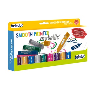 Set 12 peintures métallique Smooth Beleduc