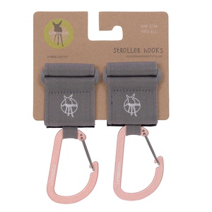 Set 2 crochets poussette avec mousqueton CASUAL Laessig grey
