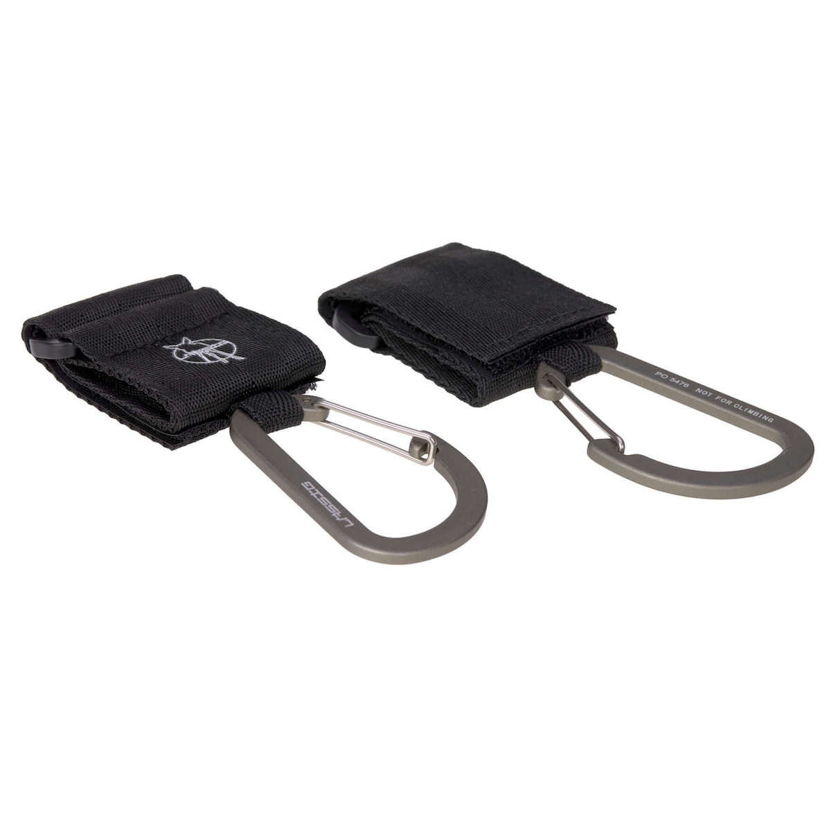 Set 2 crochets poussette avec mousqueton CASUAL Laessig noir