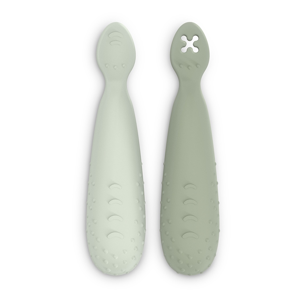 Set 2 pre cucharas silicona Suavinex Verde I3
