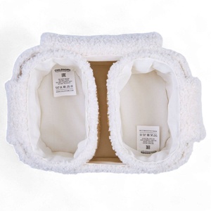 Set 3 cestas colgantes + ganchos TEDDY Childhome crudo