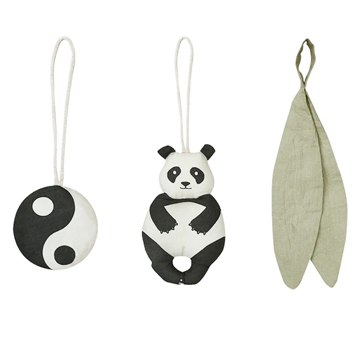 Set 3 jouets de suspension PANDA Lorena Canals