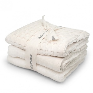 Set 3 serviettes Babyshower gofre vanilla